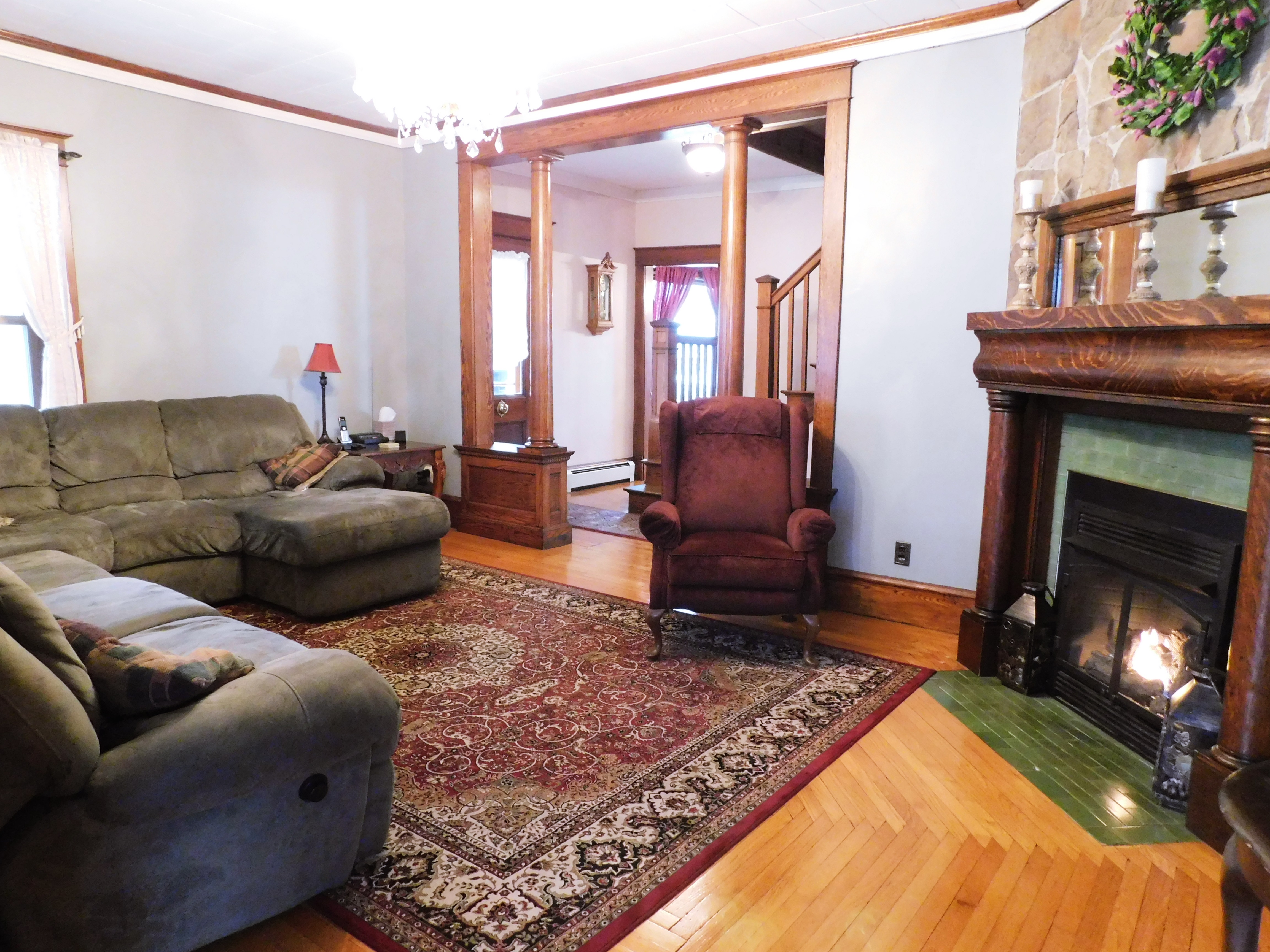 house for sale, Troy, VT, Jay Peak, Victorian, details, hardwood